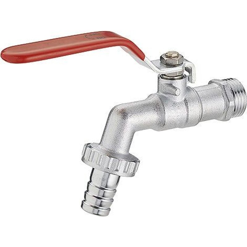 Robinet de jardin 1/4 de tour mâle 20x27 - mâle 20x27 avec raccord au nez ø15 NOYON & THIEBAULT