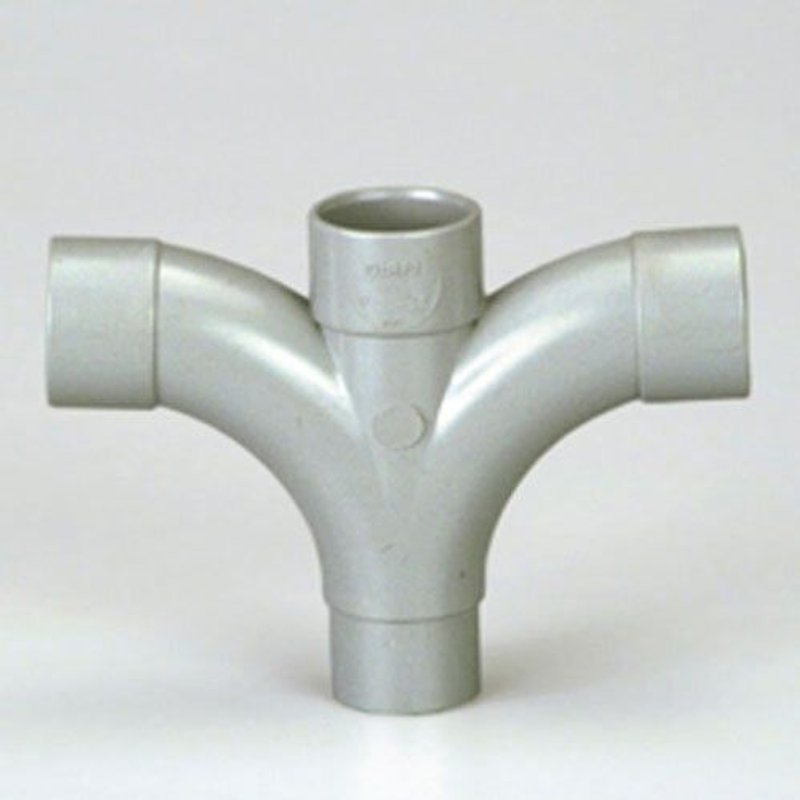 Pied-de-biche 87°30 double en pvc à coller, femelle / mâle, D.40