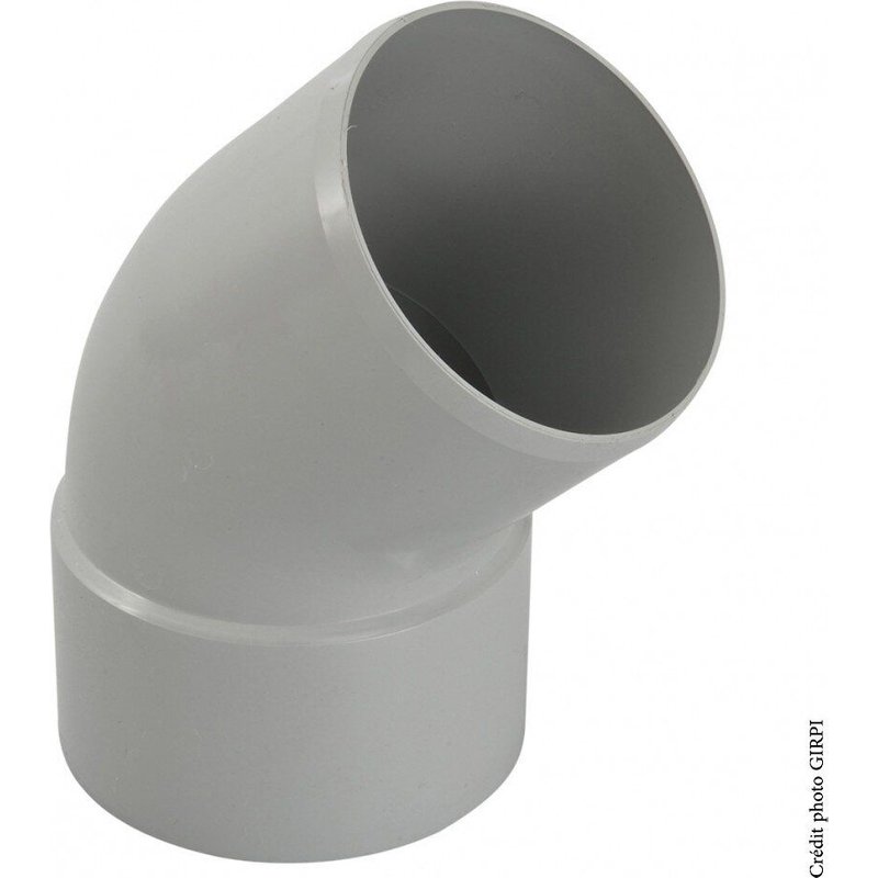 Coude 45° pvc gris GIRPI, Dév.33 cm Diam.100 mm