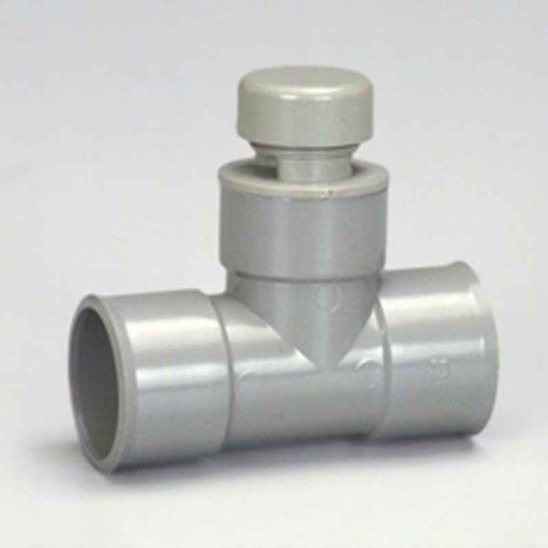 Té antivide en pvc à coller, femelle / femelle, D.32