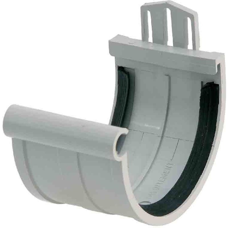 Jonction de gouttière PVC gris toiture inf. à 71m2 - gris