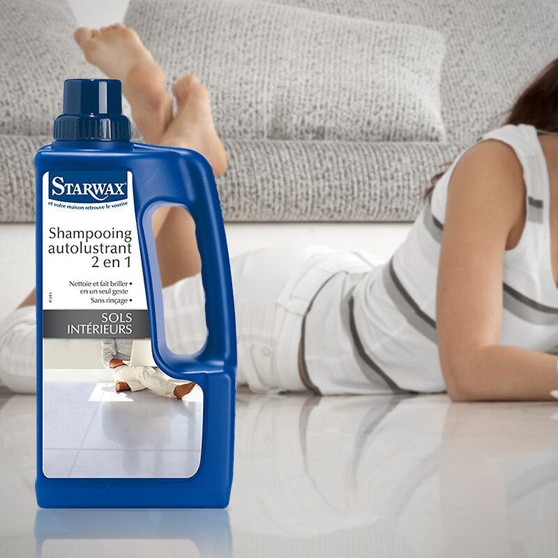 Shampoing autolustrant 2 en 1 tous sols intérieurs Starwax 1L