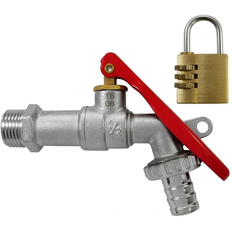 Vanne d'arrĂȘt + cadenas 15 x 21 mm 20 x 27 mm