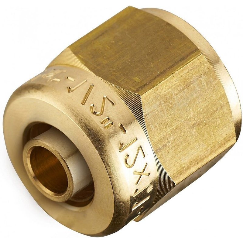 Raccord droit avec écrou libre à compression laiton F 20 x 27 pour tube en per