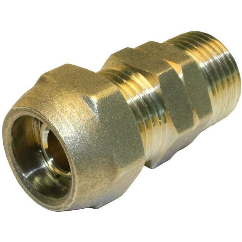 Manchon Ă compression laiton M 15 x 21 pour tube en per