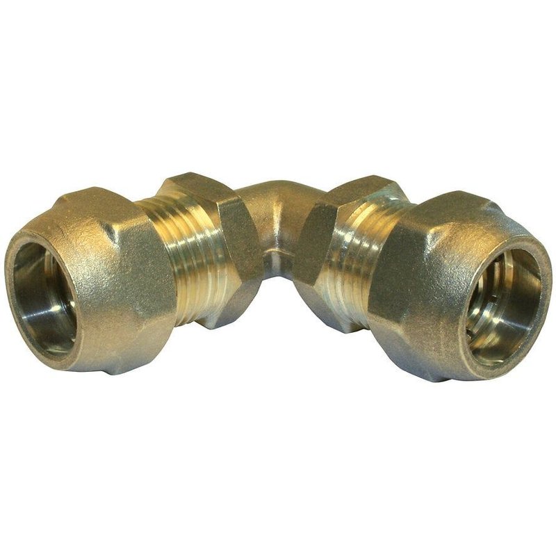 Raccord coudé 90° à compression laiton D.12 pour tube en per