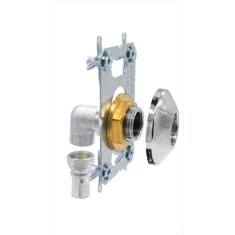 Kit fixation robinetterie douche/bain Ă sertir laiton D.16 pour tube multicouche