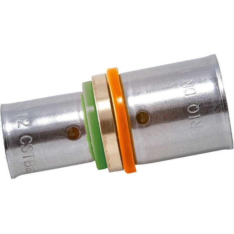 Raccord droit Ă sertir laiton D.20 pour tube en per