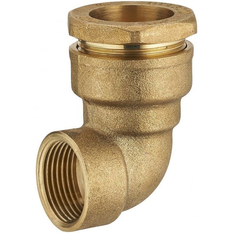 Coude F1 à compression laiton D.32 pour tube en polyéthylène