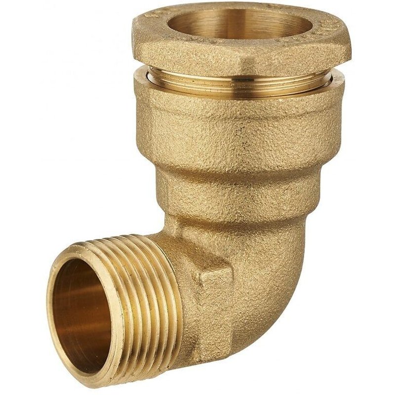 Coude M1 à compression laiton D.32 pour tube en polyéthylène