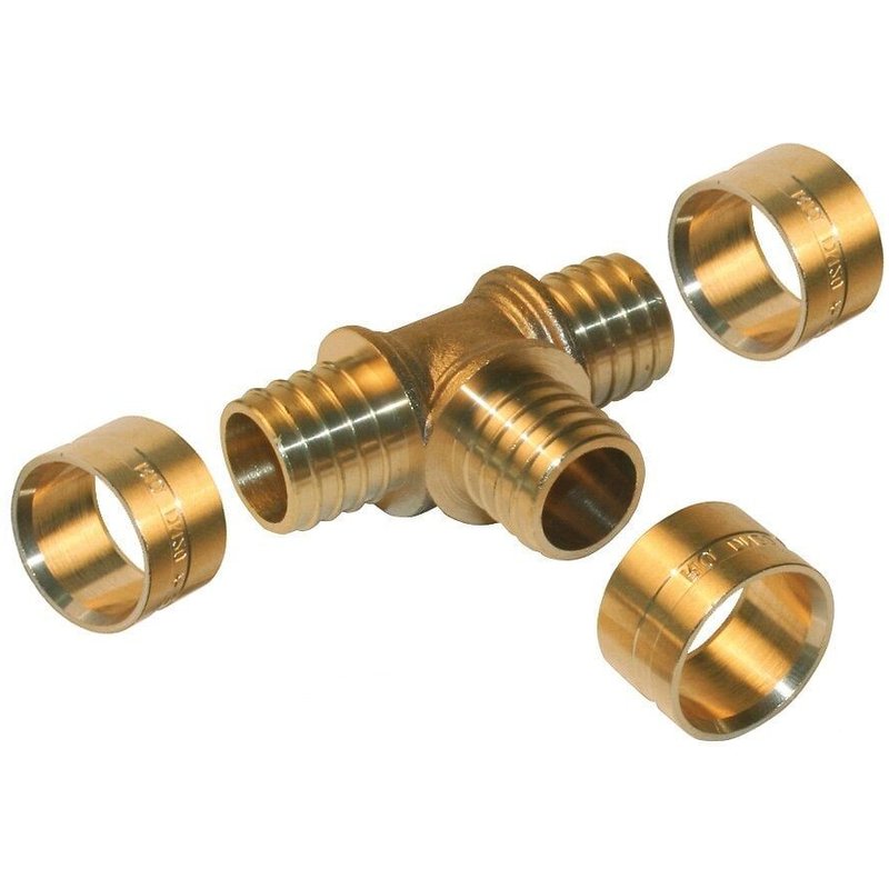 Raccord Té égal à glissement laiton D.20 pour tube en per