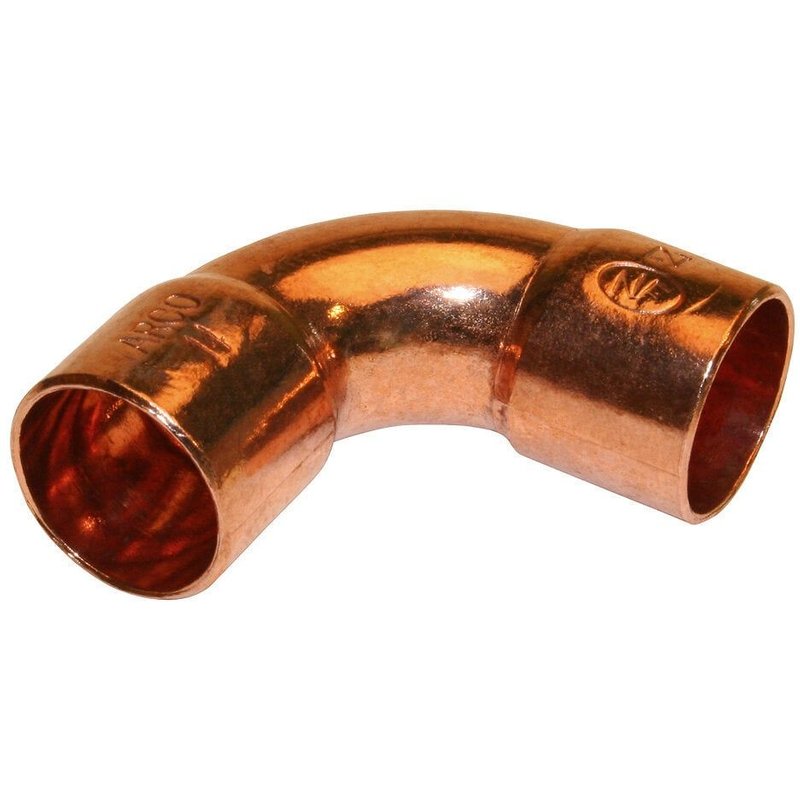 Raccord courbe 90° à souder cuivre D.28 pour tube en cuivre