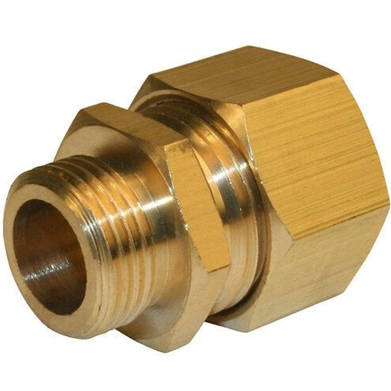 Manchon biconique laiton M 12 x 17 pour tube en cuivre