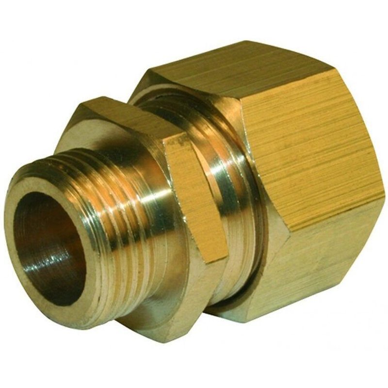 Manchon biconique laiton M 15 x 21 pour tube en cuivre