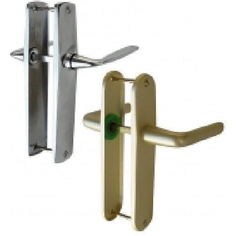 Poignées chromées bec de cane + condamnation cylindre