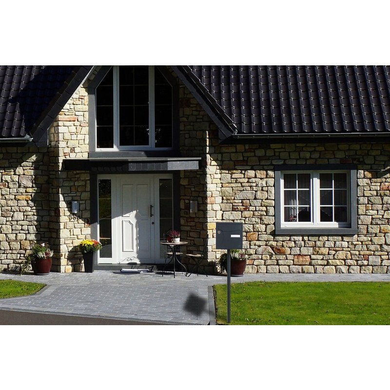 Boîte aux lettres normalisée 1 porte extérieur RENZ acier vert brillant