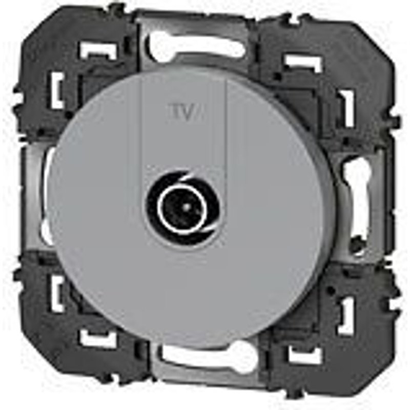 Prise TV étoile blindée Dooxie Legrand - Aluminium