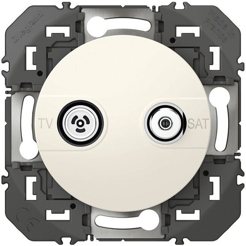 PRISE TV-SAT BLANC COMPO