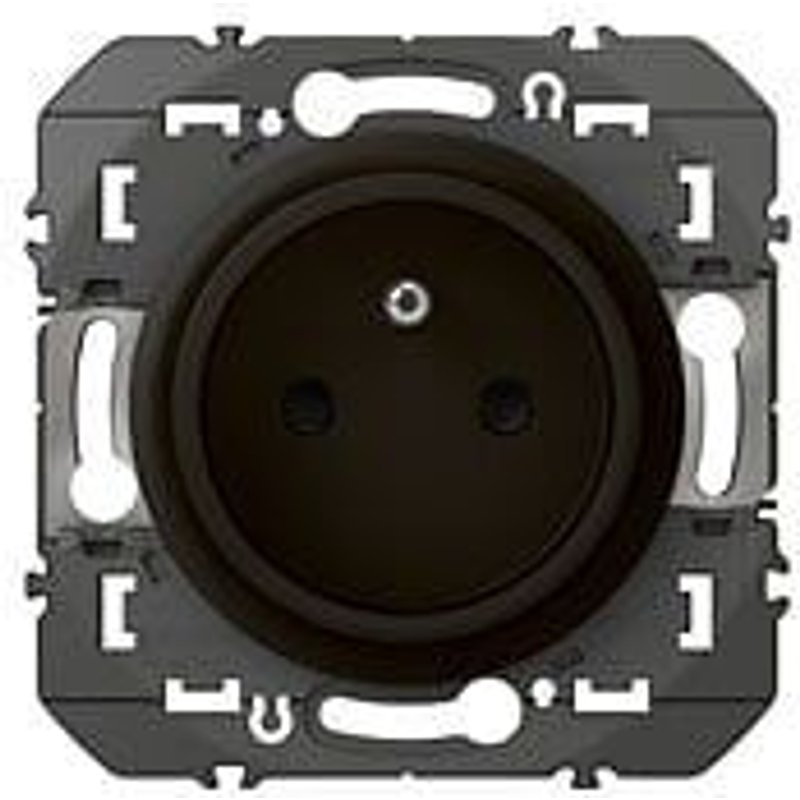 Prise de courant 2P+T composable faible profondeur Dooxie Legrand - Noir