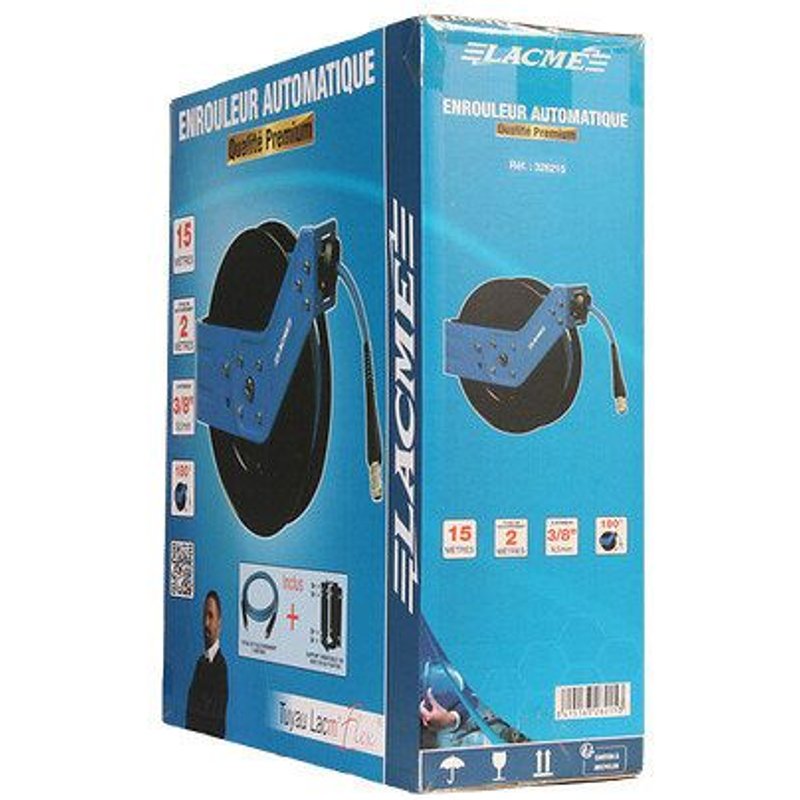 Enrouleur automatique Lacmflex LACME 15m Ø 3/8 carter ouvert - 326215