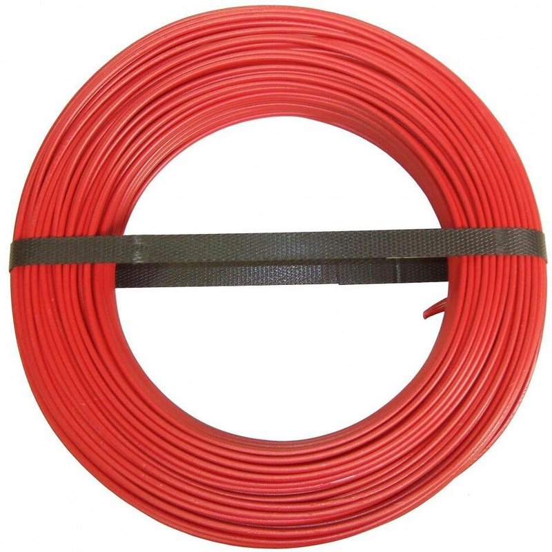 Fil électrique 2.5 mm² h07vu, en couronne de 100M rouge