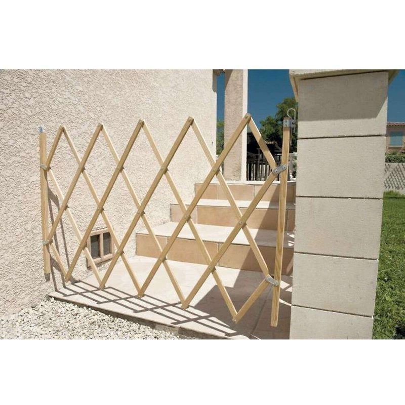 Barrière extensible bois - Fermeture accordéon