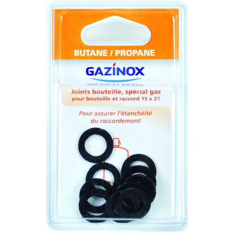 Lot de 10 joints gaz bp, H.1.5 cm GAZINOX