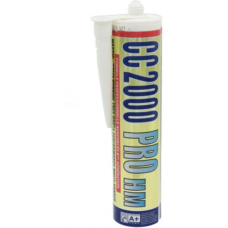 Mastic silicone CC2000 pro HM BLANC spécial piscine. krystal