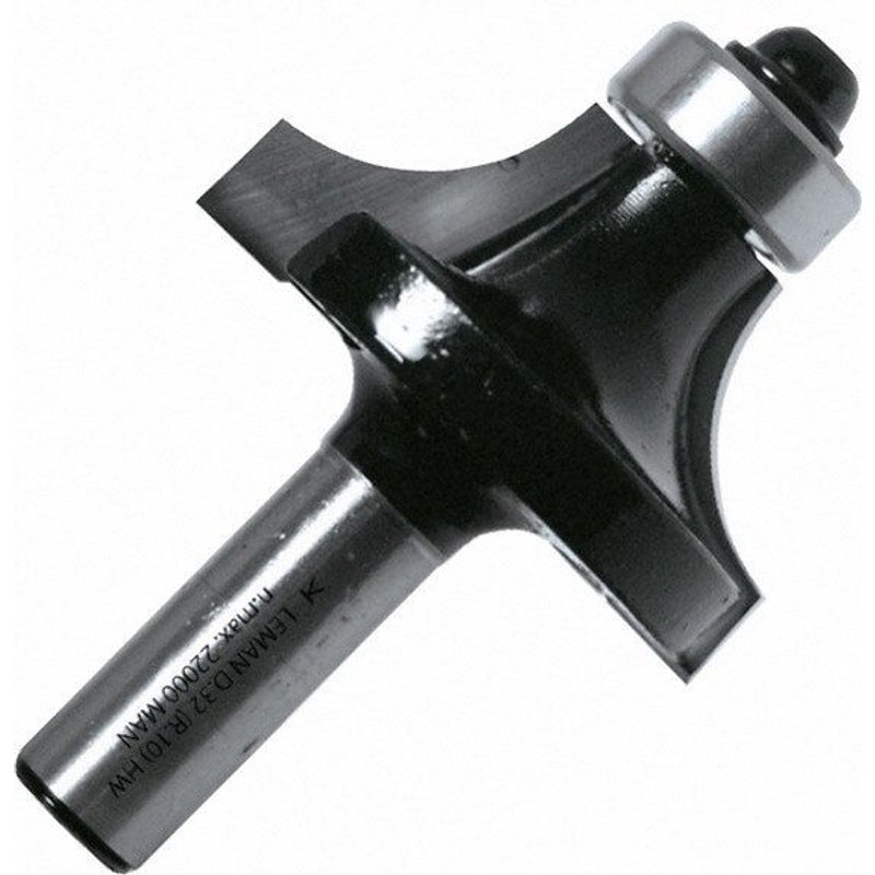 Leman - Mèche défonceuse 1/4 de rond + guide D.44x16 mm queue 8 mm