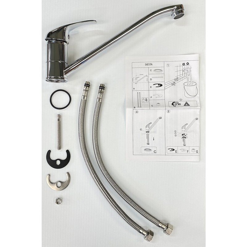 EUROSANIT Mitigeur d'évier bas siesta chromé