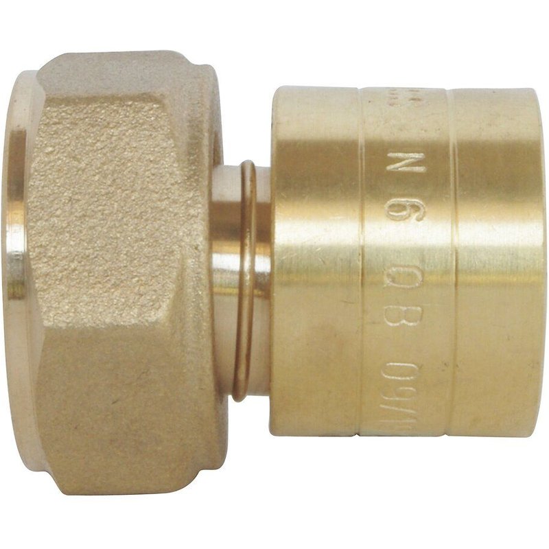 SOMATHERM Raccord PER a glissement Droit Femelle - Ø 16 Taraudage 3/4