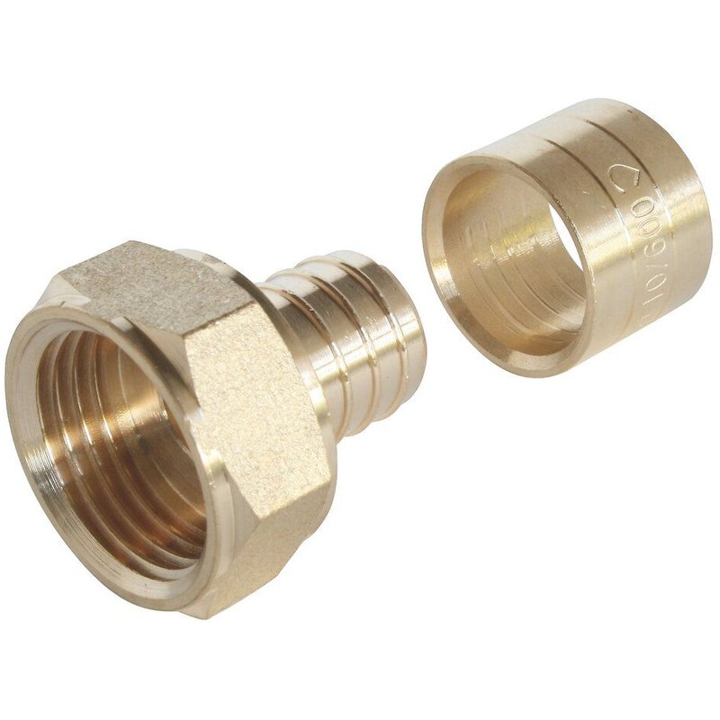 SOMATHERM Raccord PER droit a glissement - Femelle - Ø PER 12 Taraudage 1/2