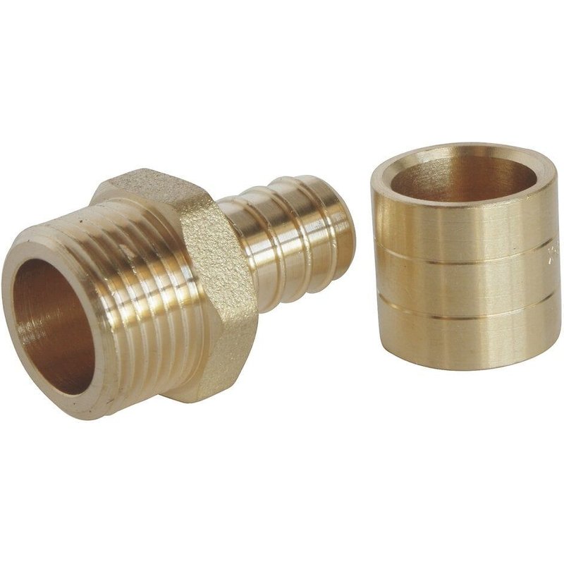 Raccord droit à glissement pour tube PER Ø12 - Mâle 12/17