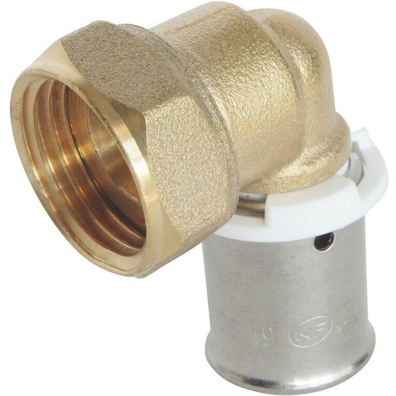 Raccord Coudé À Sertir Pour Tube Per Ø12 - Ecrou-tournant F12/17