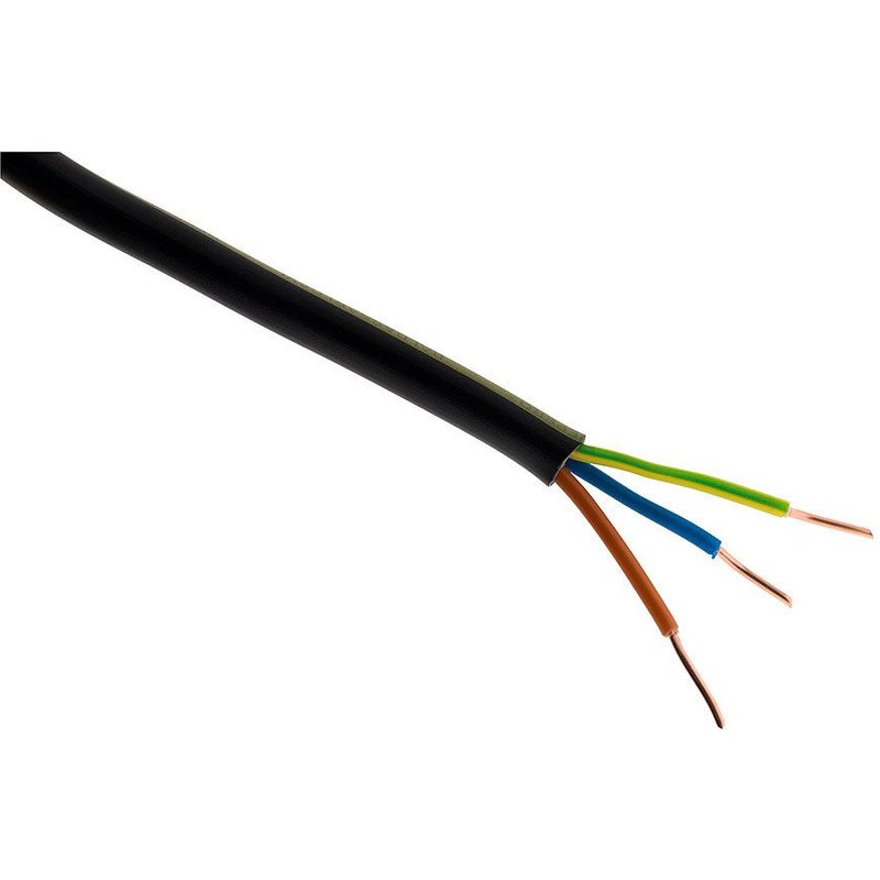 Câble d'alimentation électrique U1000R2V 3G2,5 Noir - 100m