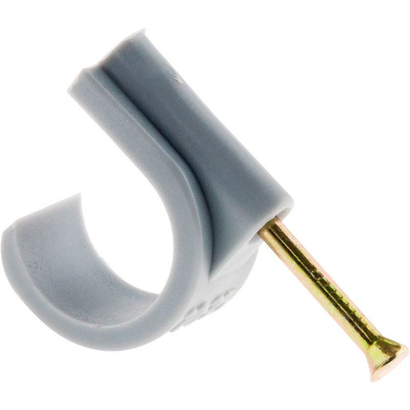 10 attaches plastiques gris diametre 20 à 25 mm