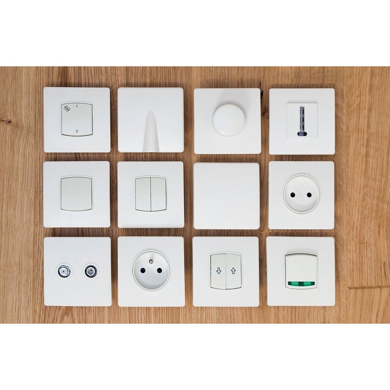 Prise Téléphone DIWONE 8 Plots Vis et Griffes Blanc