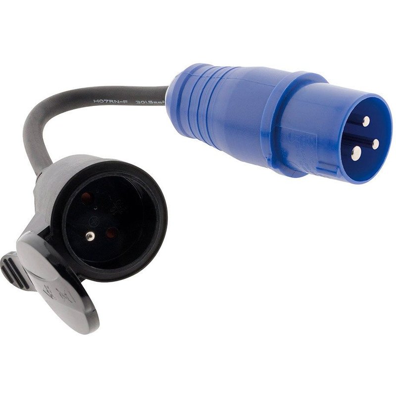 Adaptateur caravane femelle 16A en mâle CEE17 - Zenitech