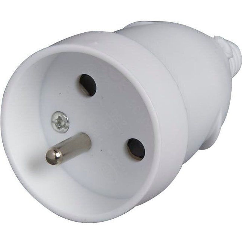 Fiche femelle 16A 2P + T - Blanc