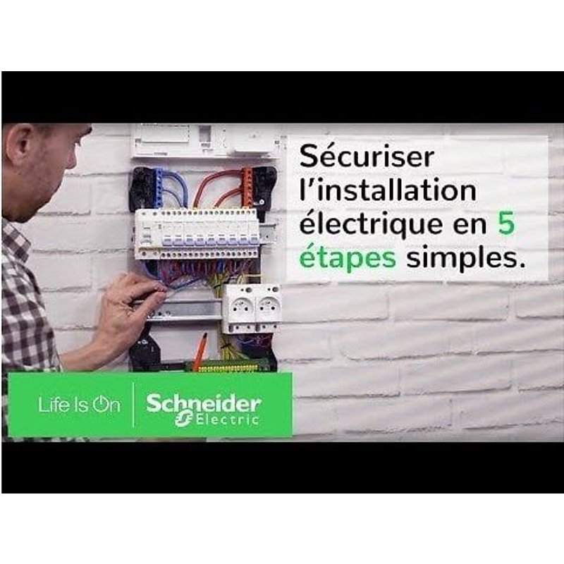 Disjonteur modulaire miniature peignable - 1P+N - 16A - courbe C - Resi9 XP SCHNEIDER