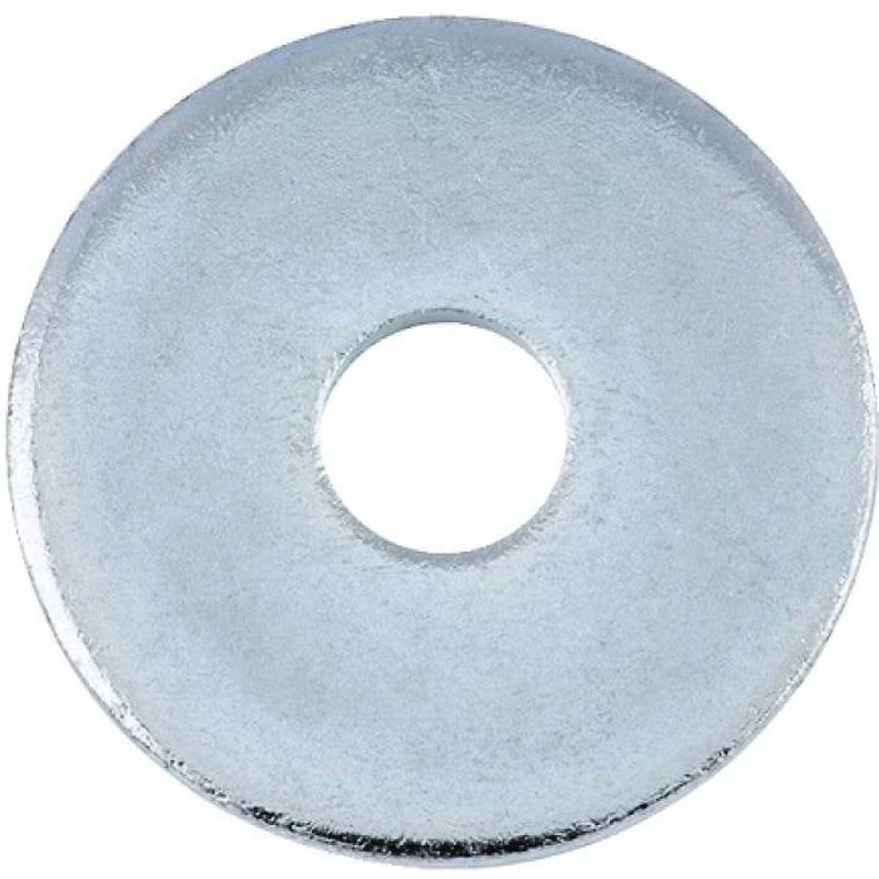 Rondelle plate de charpentier - acier zingué blanc - D12/14x40x4 - 100 pièces