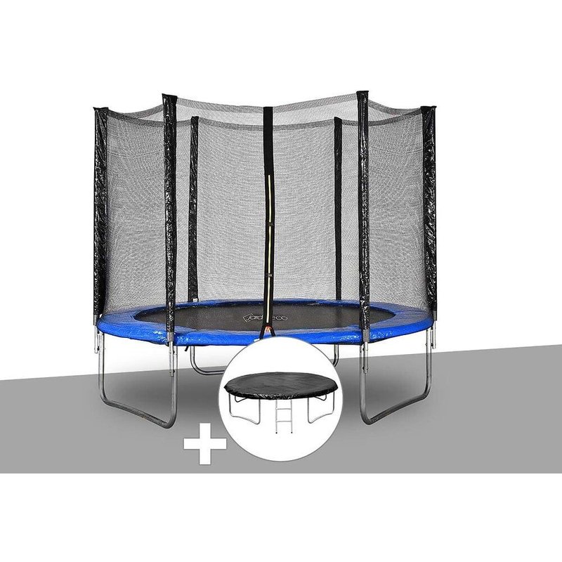 Kit Trampoline Jardideco Atlas Ø 2,44 M Bleu + Bâche De Protection