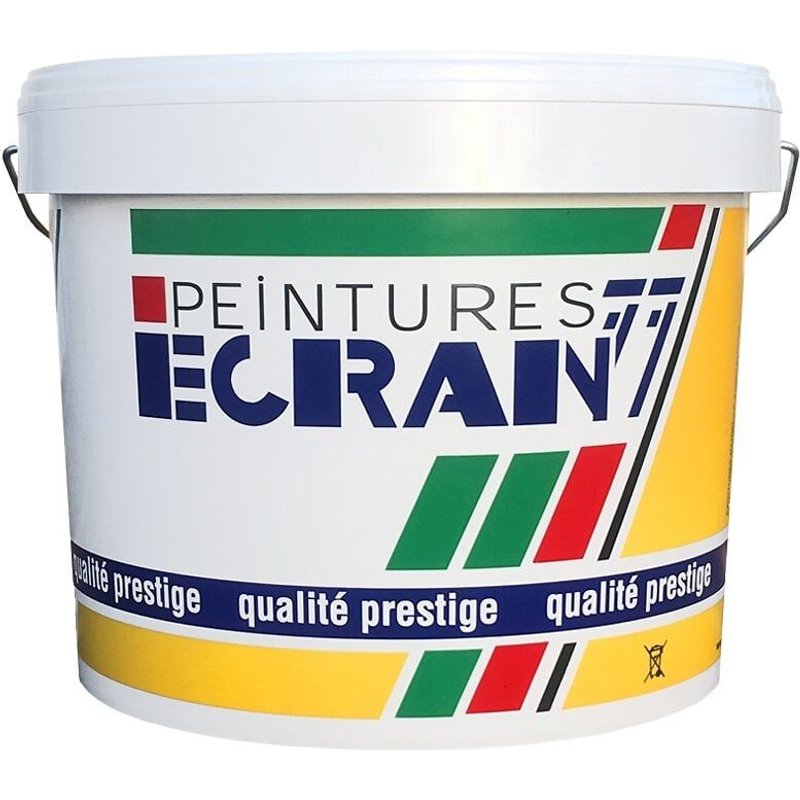 Peinture professionnelle alkyde, satin, pour murs et plafonds, blanc, SATIN HYDRO - ECRAN 77 15 litres Blanc