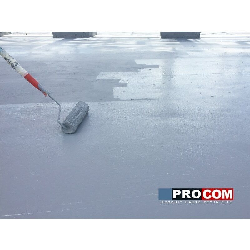 Peinture, résine d'étanchéité imperméabilisation terrasse circulable, balcon, sols extérieurs, béton, plusieurs coloris PROCOM 10 x 10L Sable