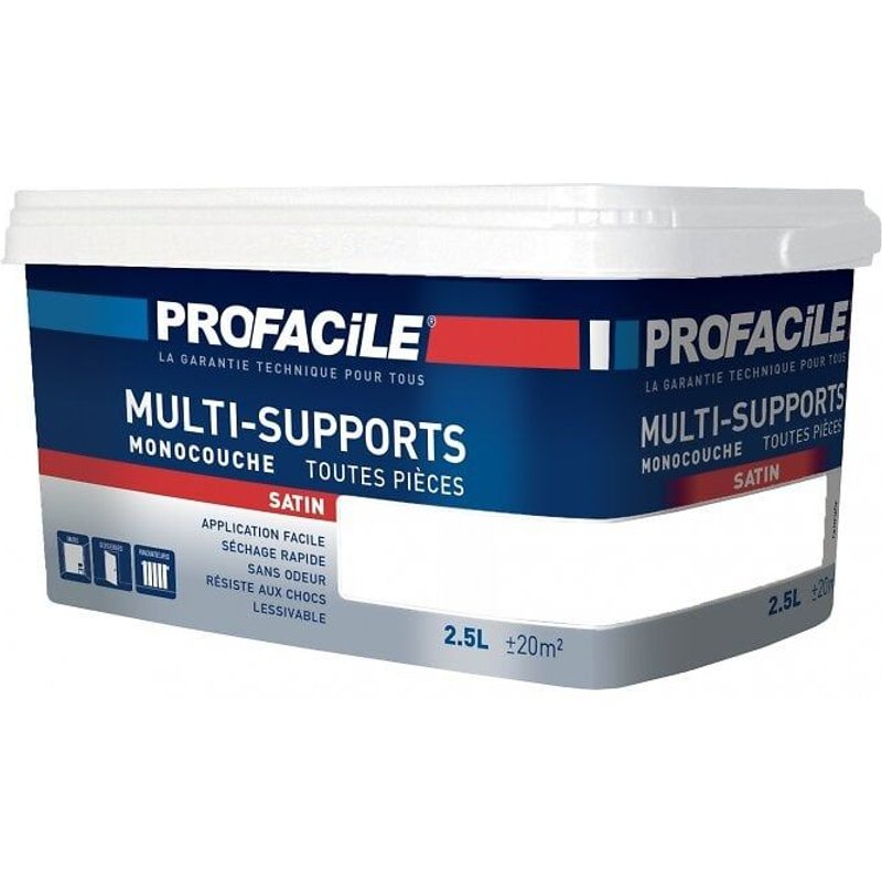 Peinture intérieure multi-supports, PROFACILE 2.5 litres Blanc