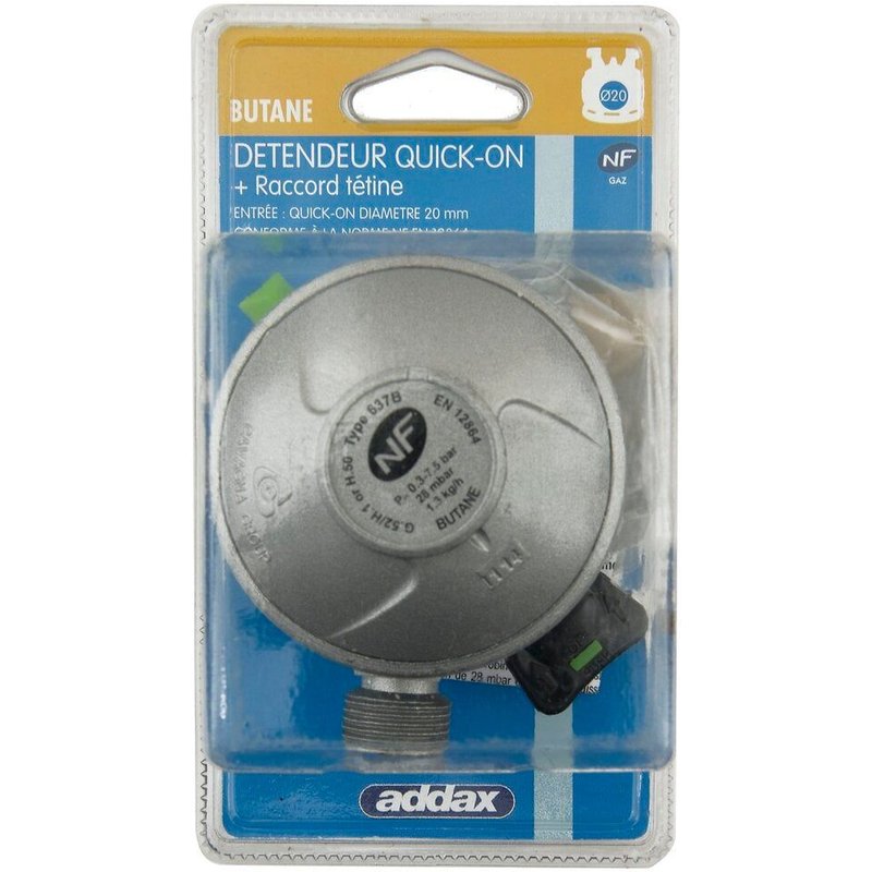 Détendeur butane ""Quick-on"" Ø20 mm
