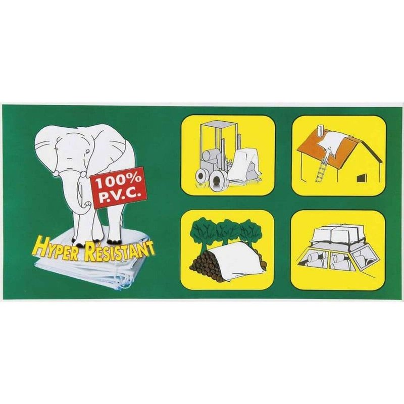 Baches 100% Pvc 650 Gr/M² Ribimex 5 M X 8 M