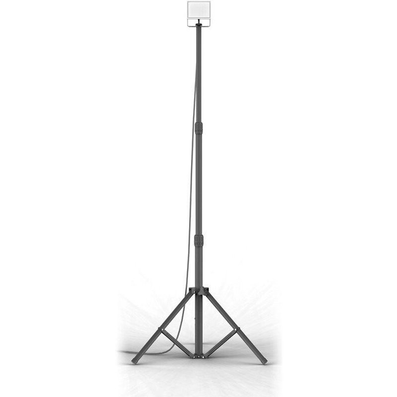 Projecteur De Chantier Secteur 230 V Trépied 1 Tête 20w 1600 Lm 6500 K Projection 40 M Ip 44