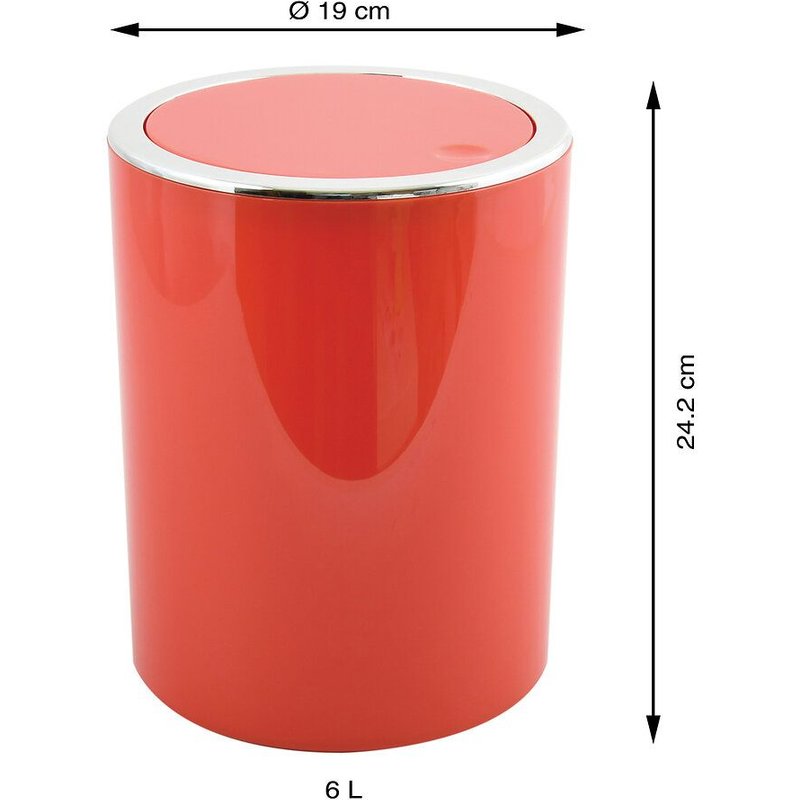 Poubelle ? Bascule Pp Kamaka 6l Rouge