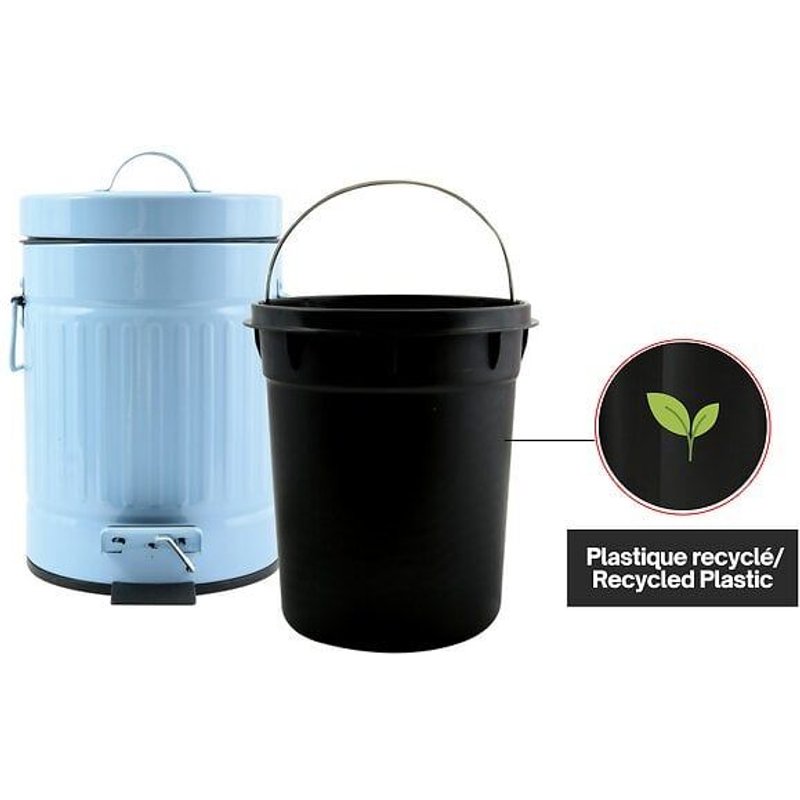 Poubelle ? P?dale Acier 3l Habana Bleu Pastel
